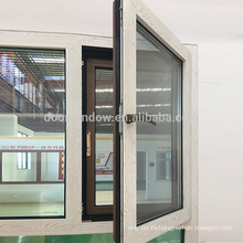 Latest design two window sashes the main window tilt and swung inwards with 304 stainless steel screen and concealed hinges